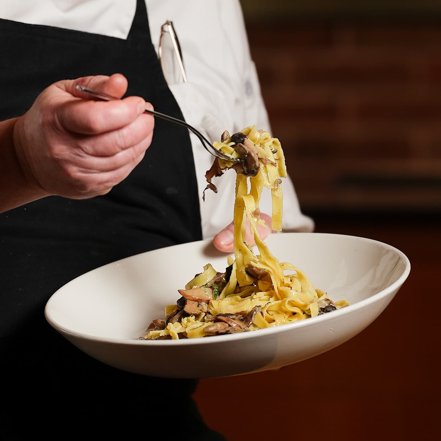 Tagliatelle ai funghi — cucina de La Montecchia Green